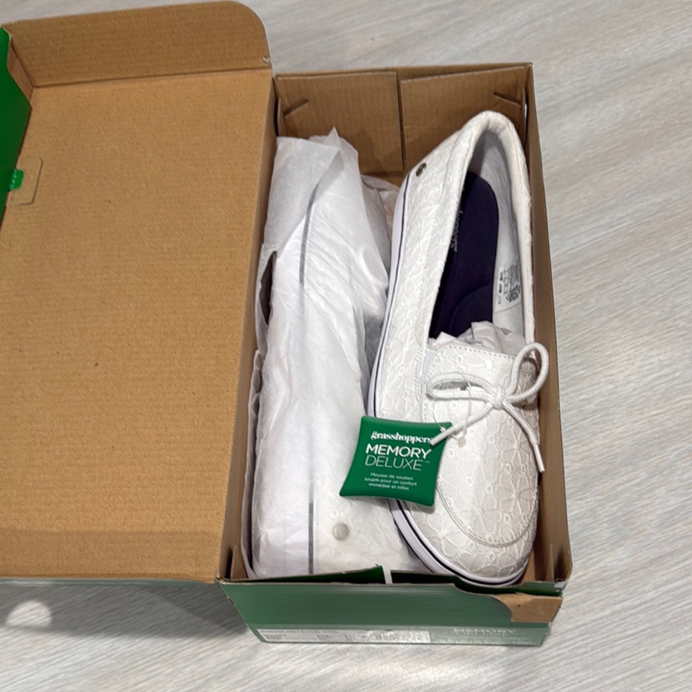 COPY - Grasshoppers White Slip-On Sneakers